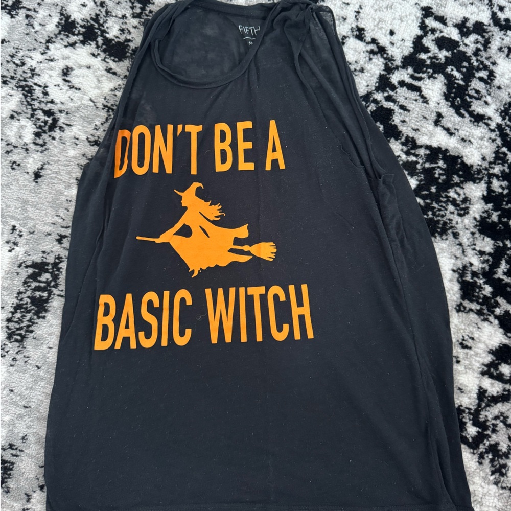 Fifth Sun Black and Orange Tank Top